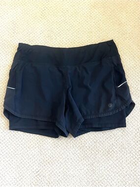Athleta Black 2 in 1 Racer Shorts Women’s Size Medium